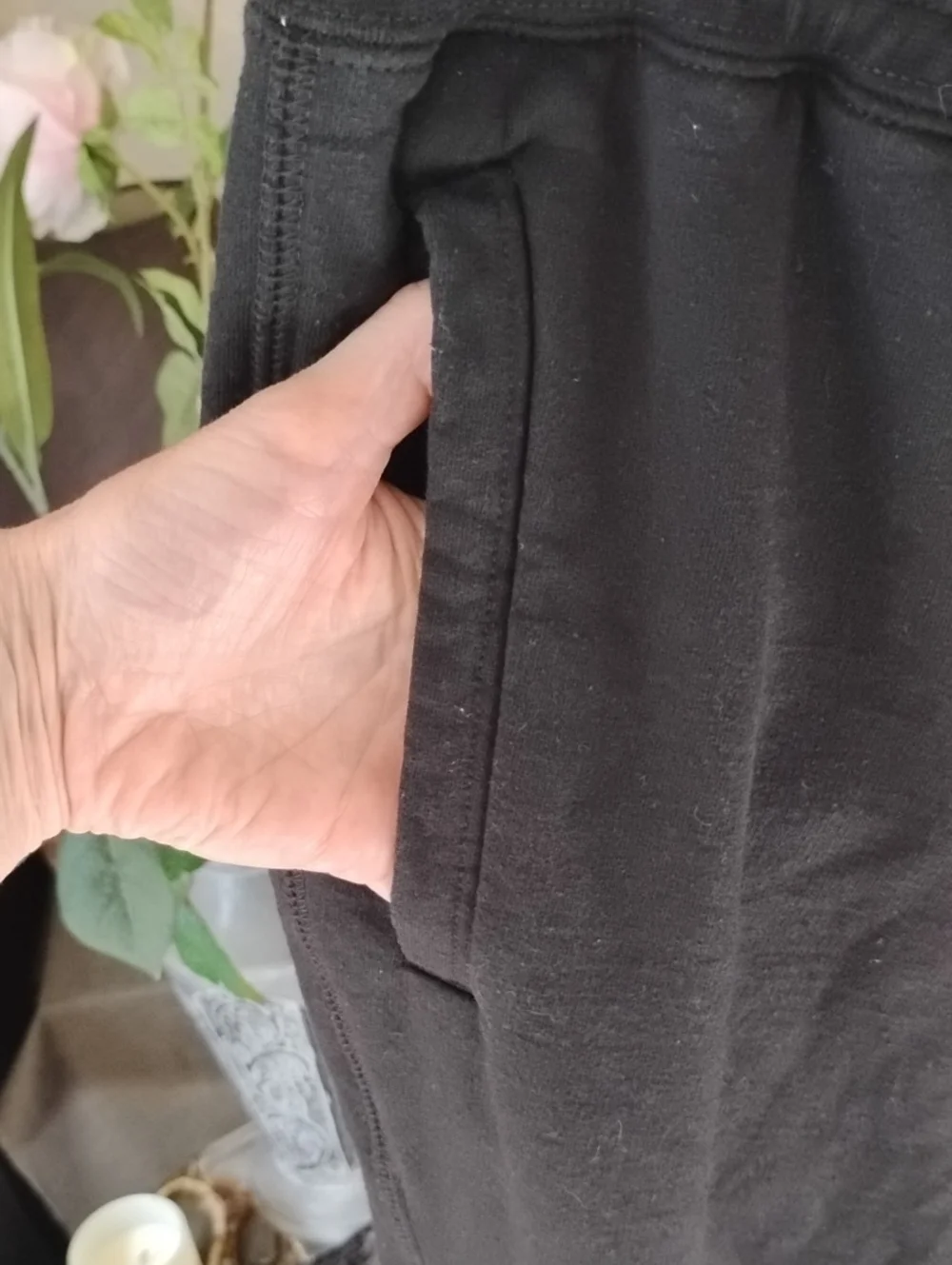The North Face New Black Jogger Pants with White Drawstring